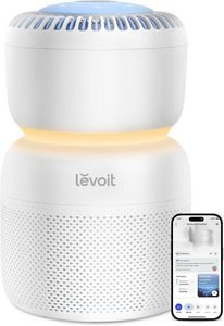 Levoit Baby, voted the best air purifier for bedrooms, with sound and led lights.