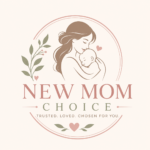 New mom choice logo, a mom holding her baby with care. The image purpose is to represent our website cookie policy.